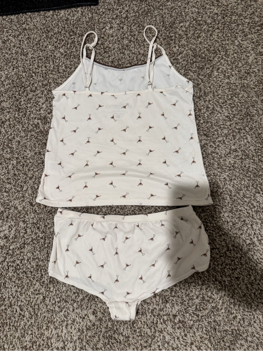 Women’s White Two-Piece Camisole & Brief Sleep Set - Picture 2 of 2